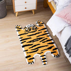 Cartoon Tiger Flocking Foot Mat