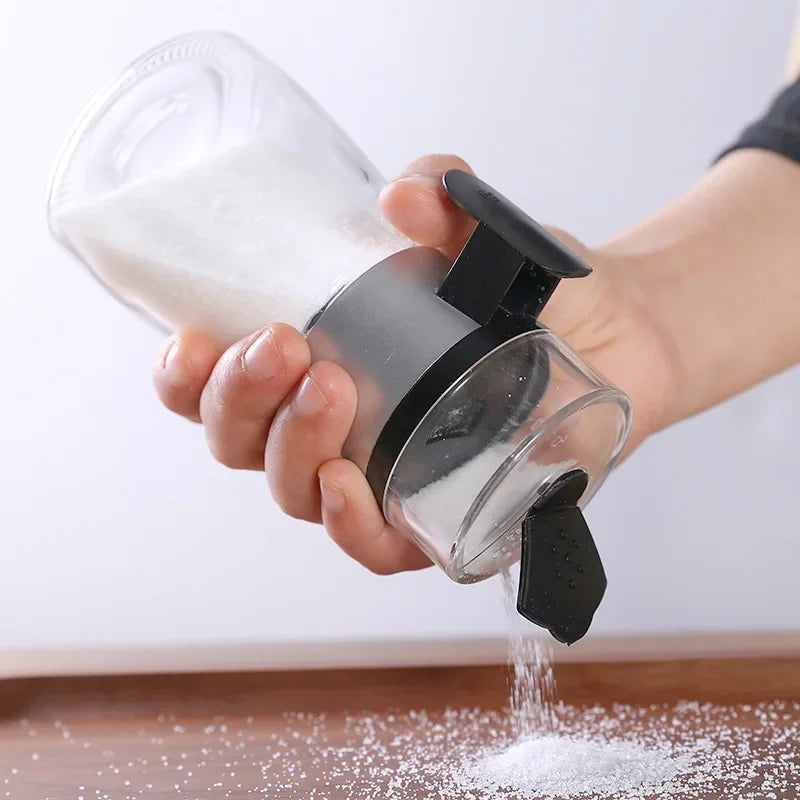 Elegant push dispenser that makes serving spices easier