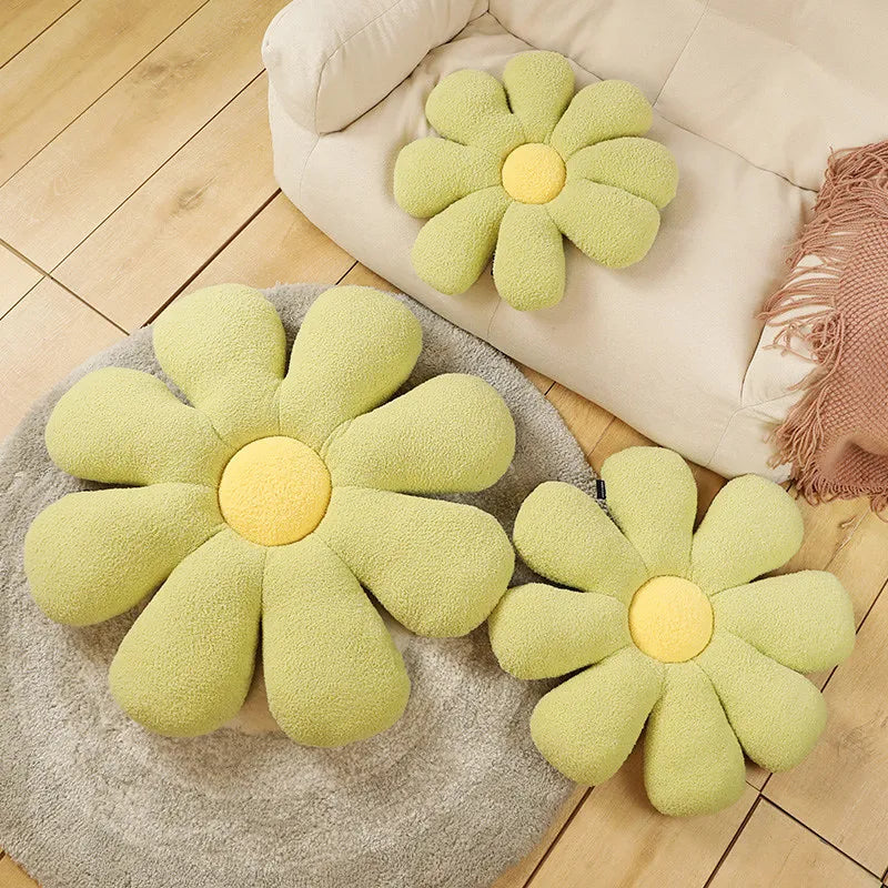 Boucle Plush Flower Cushion