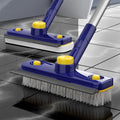 2in1 V-Shaped Long Handle Floor Scrub Edge Cleaner Brush