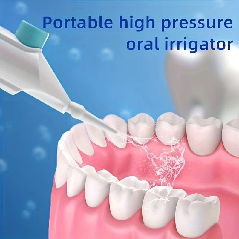 Portable High Pressure Manual Water Flosser for Teeth Cleaning
