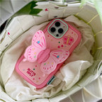 Lovely 3D Folded Butterfly Shockproof iPhone Case