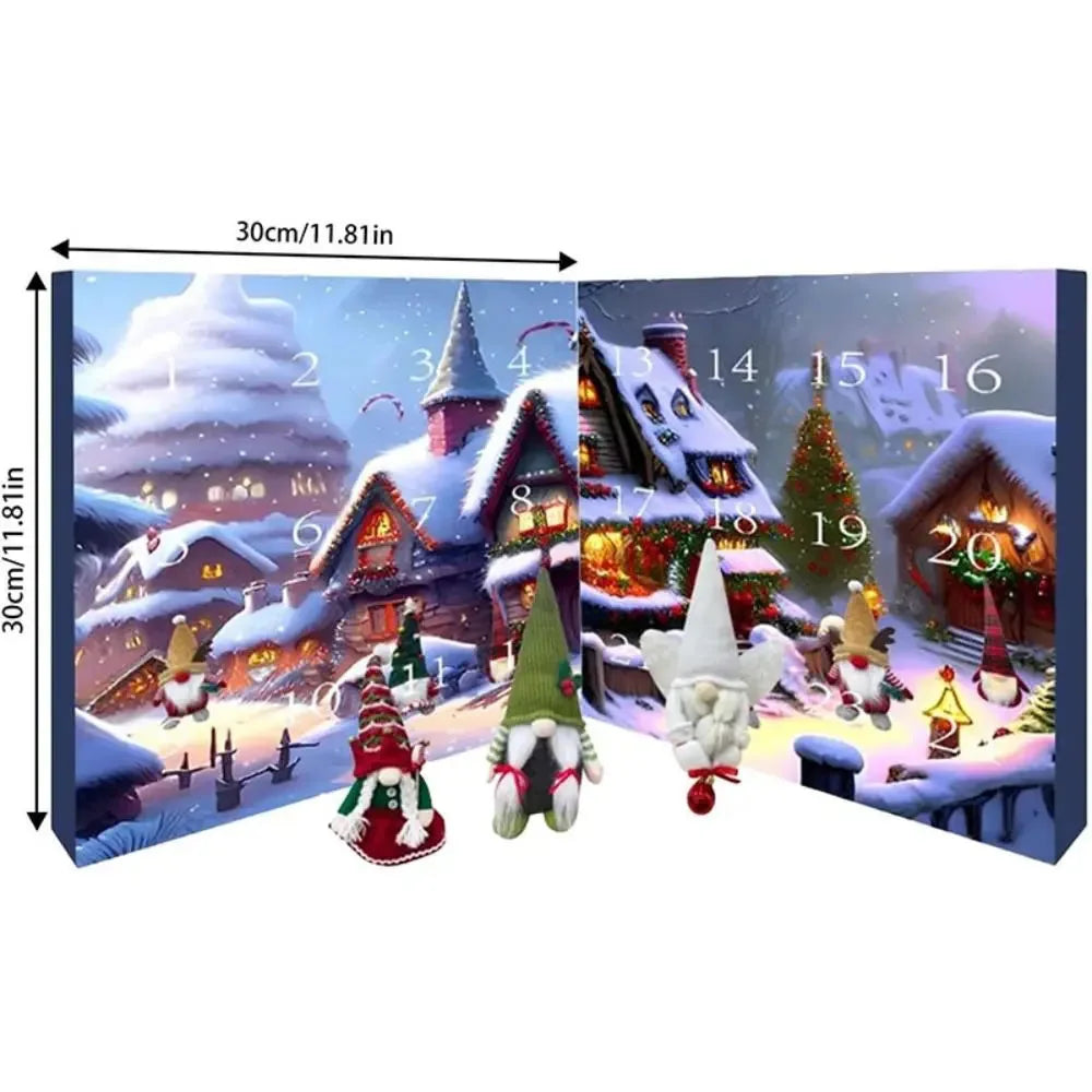 WinterWichtel – Stoffen adventskalender met kerstkabouter – 24 vakjes