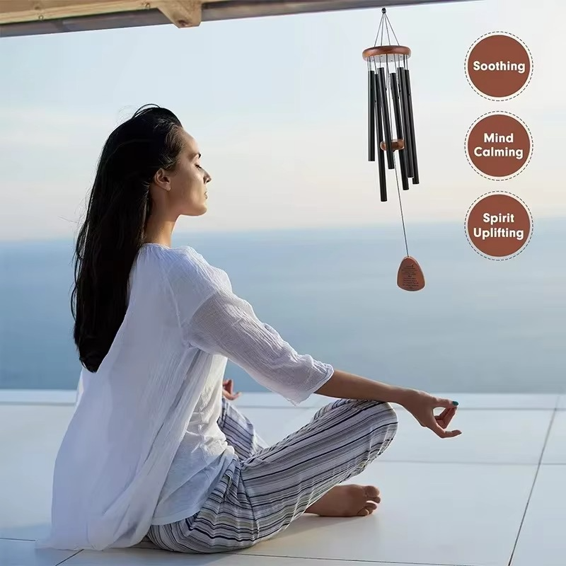 Enchanting Aluminum & Wood Garden Wind Chimes