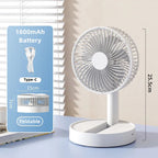 Folding Fan AeroFold | 4-Stage USB Fan with Timer | Compact & Quiet | For Indoor & Outdoor