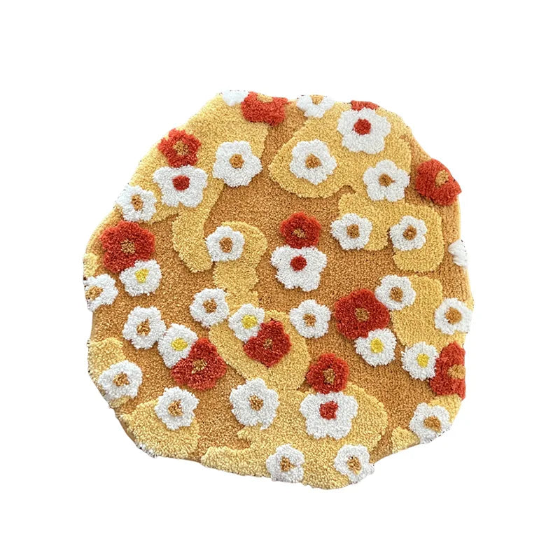 Moss Flower Tufted Round Rug