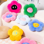 Fluffy Flower Cushion with Eyes