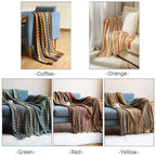 CasaLoom | Boho Blanket with Fringes | Rust Red | Soft & Light
