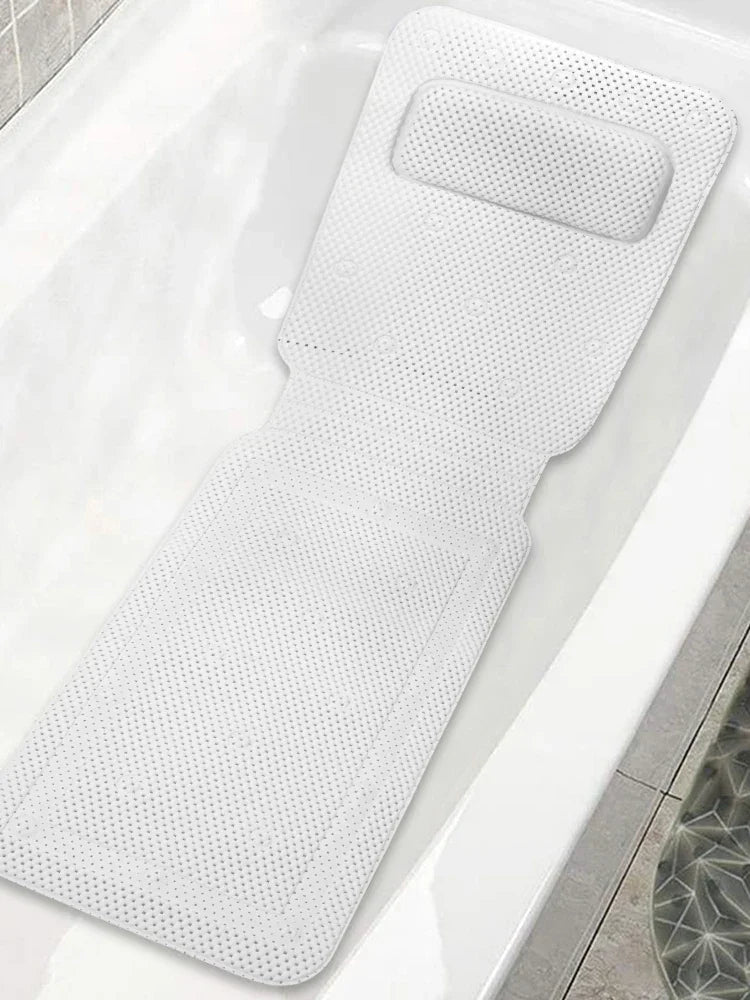 HydroComfort Non-Slip Bathtub Mat with Pillow
