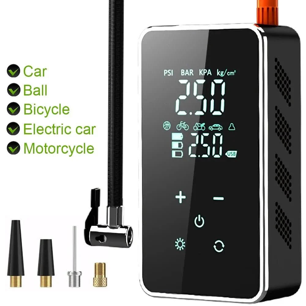 Portable air pump with 150psi for car & bike