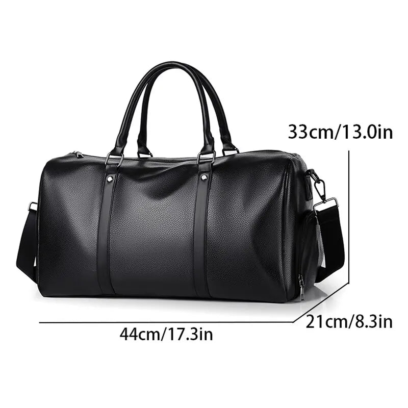 Travel bag Ravemo Roadster | Retro sports bag made of waterproof PU | 44×33×21 cm | For short trips, training & motorcycling