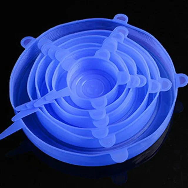 Set of Flexible Silicone Lids