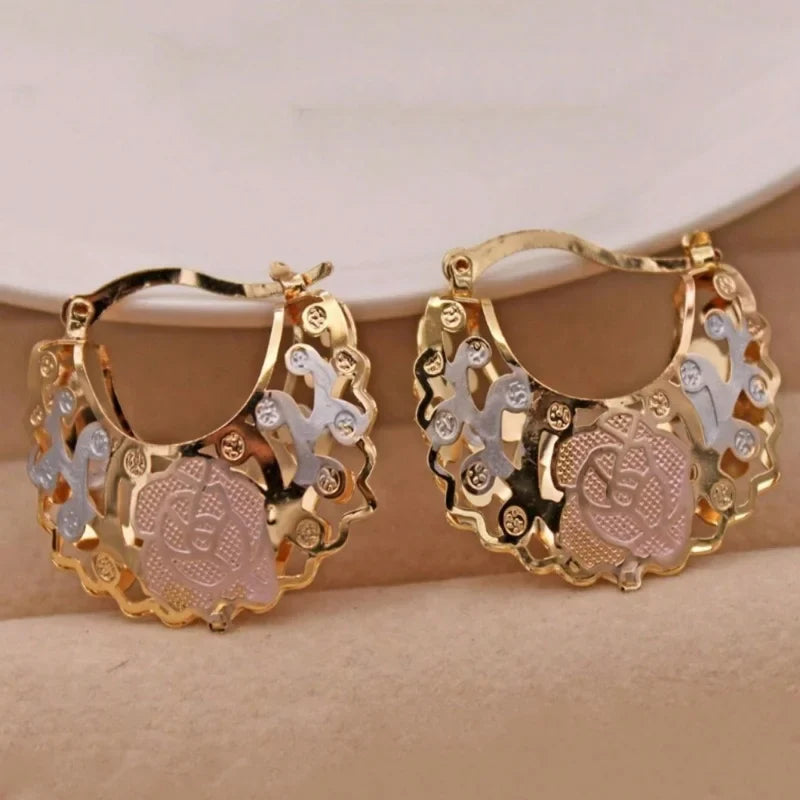 Intricate Open Floral Earrings
