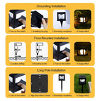 Solar Garden Lantern LUMOVIA DuoLight | 2 Light Colors | IP65 Waterproof | For Ground, Terrace & Stake Mounting | 11.8 x 11.8 x 11.5 cm