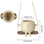Swing Smiling Face Flower Pot