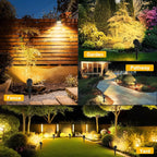 Solar Garden Spotlight LumiGlow DuoColor | 3000K/6000K Warm & Cool White | IP65 Waterproof | Automatic Dusk Sensor