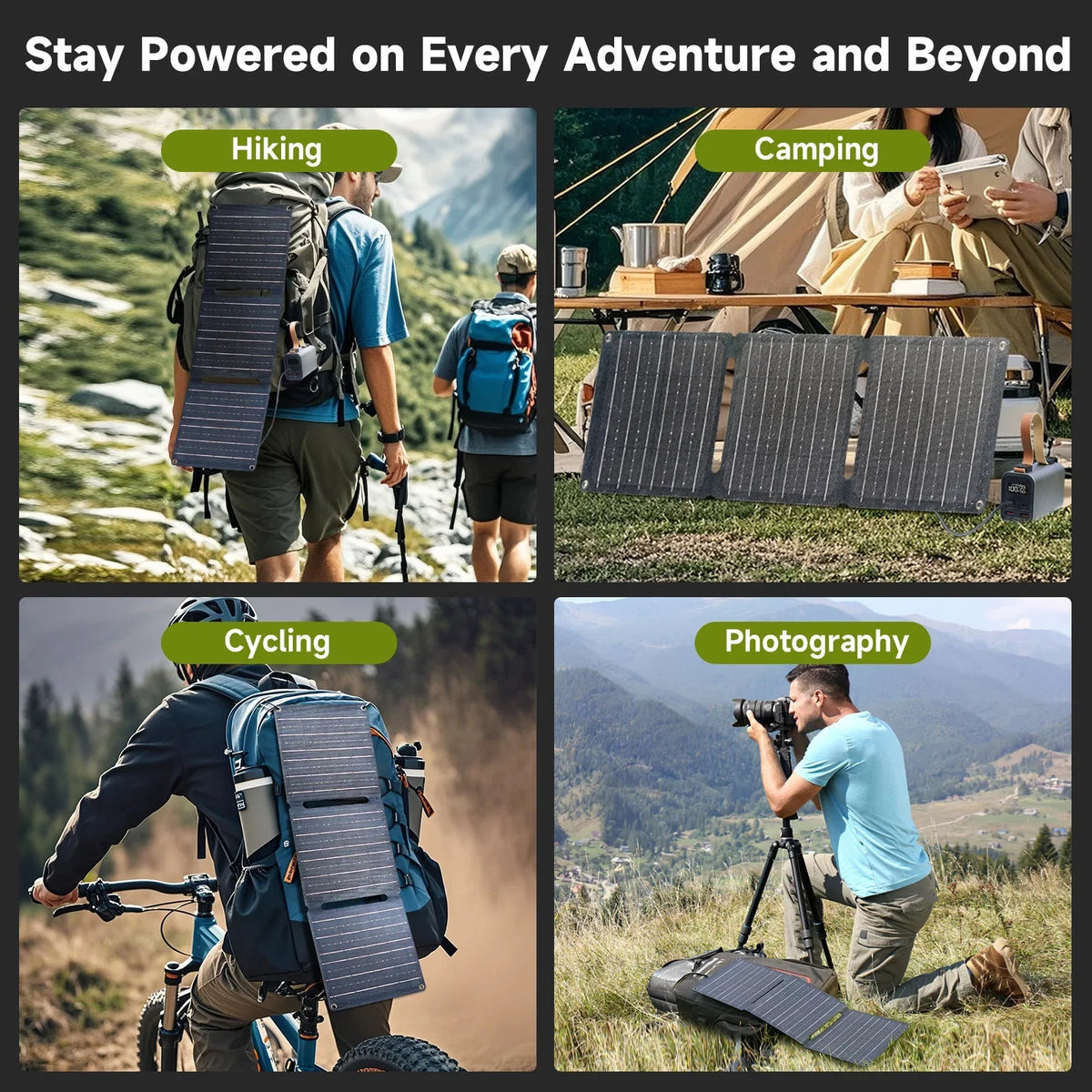 Solar Powerbank VoltForge PB100 Set | 24,000mAh | 100W Fast Charging | Foldable 21W Solar Panel | For Laptop, Smartphone & Outdoor
