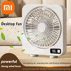 AeroLino USB Desk Fan | 5-Level Digital Display | Portable & Quiet | For Office, School & Home