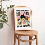 More Spaghetti Less Regretti Wall Art