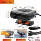 Portable Car Heater and Defroster, 2-in-1 Heating and Cooling Fan for Windshield and Cab