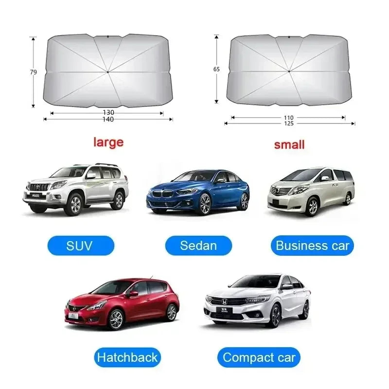 Auto Sunshade SunFold | UV Protection & Heat Protection | Compact & Foldable | For SUV & Hatchback
