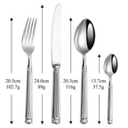 Premium Stainless Steel Cutlery Set – 304 Mirror Finish Silverware for Everyday & Formal Dining