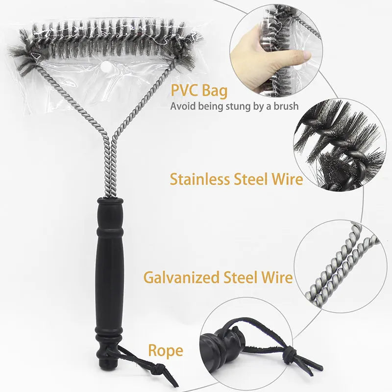 GrillPro Brush | Stainless Steel Grill Brush | Heat Resistant & Non-Stick | Ergonomic Handle