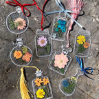 DIY Transparent Natural Floral Bookmarks