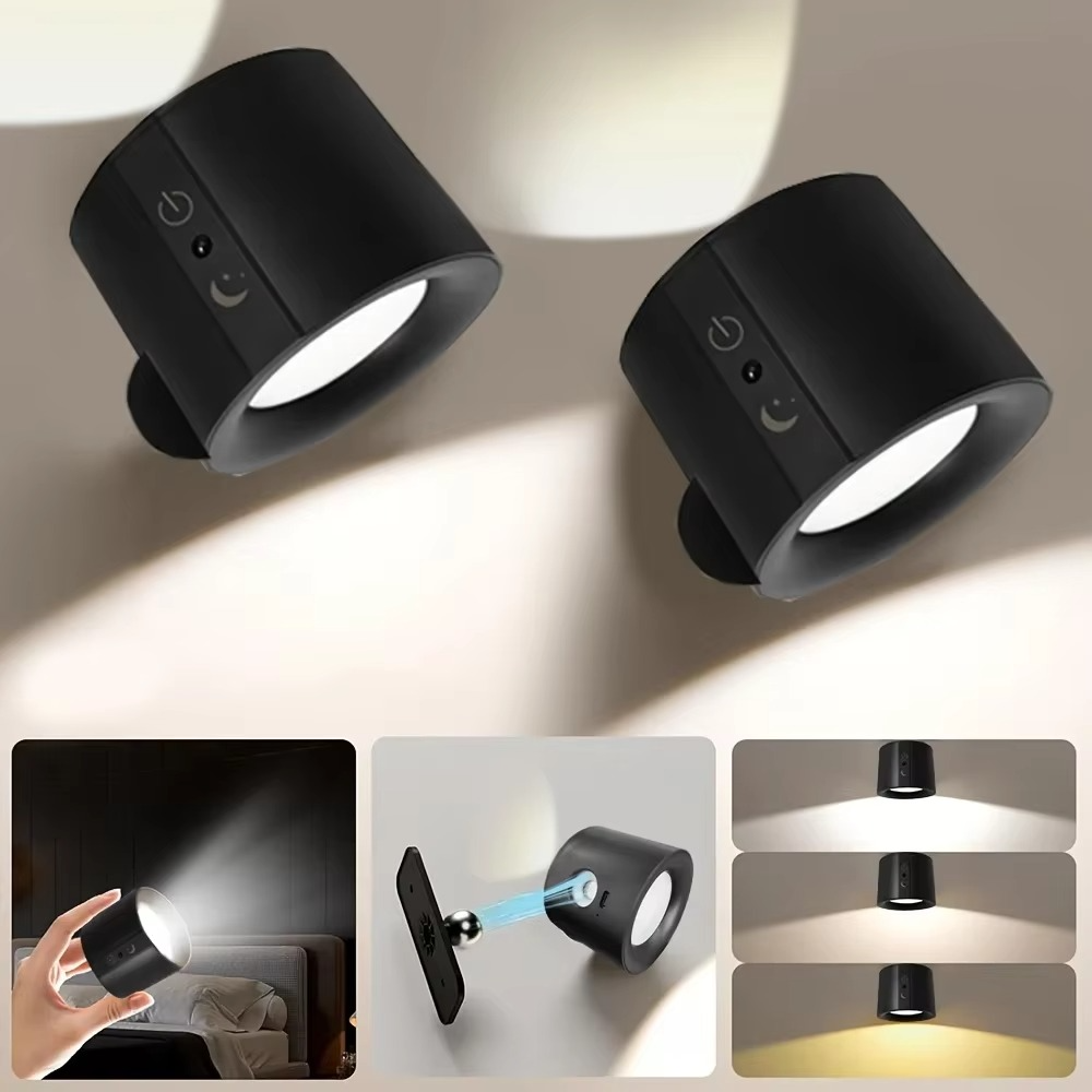 LED Wall Lamp - Rechargeable, Magnetic & Dual-Sided Lighting for Indoor Use