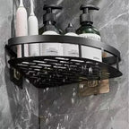 Corner Holder Aluminum Wall Shelf – Space-saving Bathroom Organizer بدون Drilling