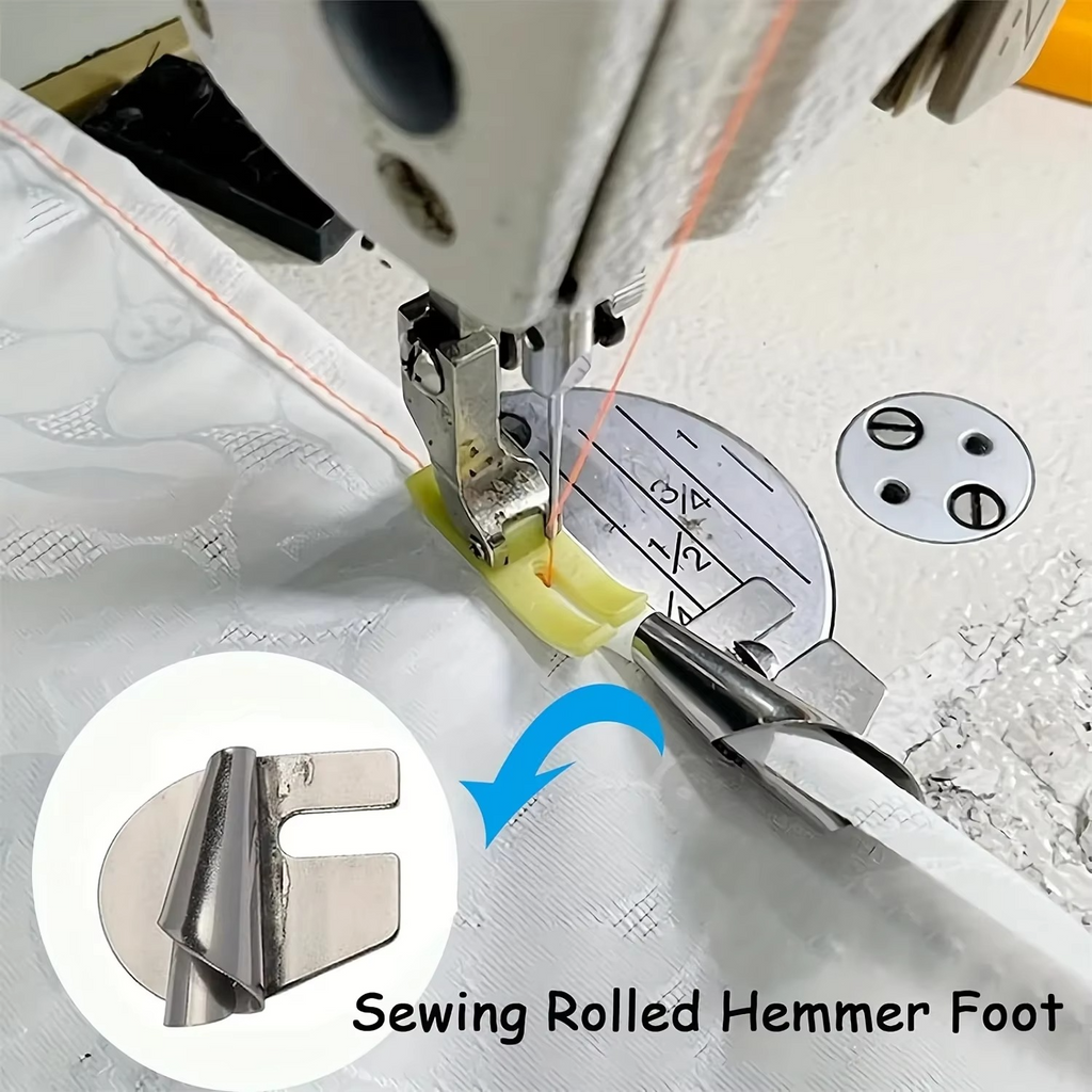 Premium Sewing Machine Hemmer Foot Set,.11 in to.39 in