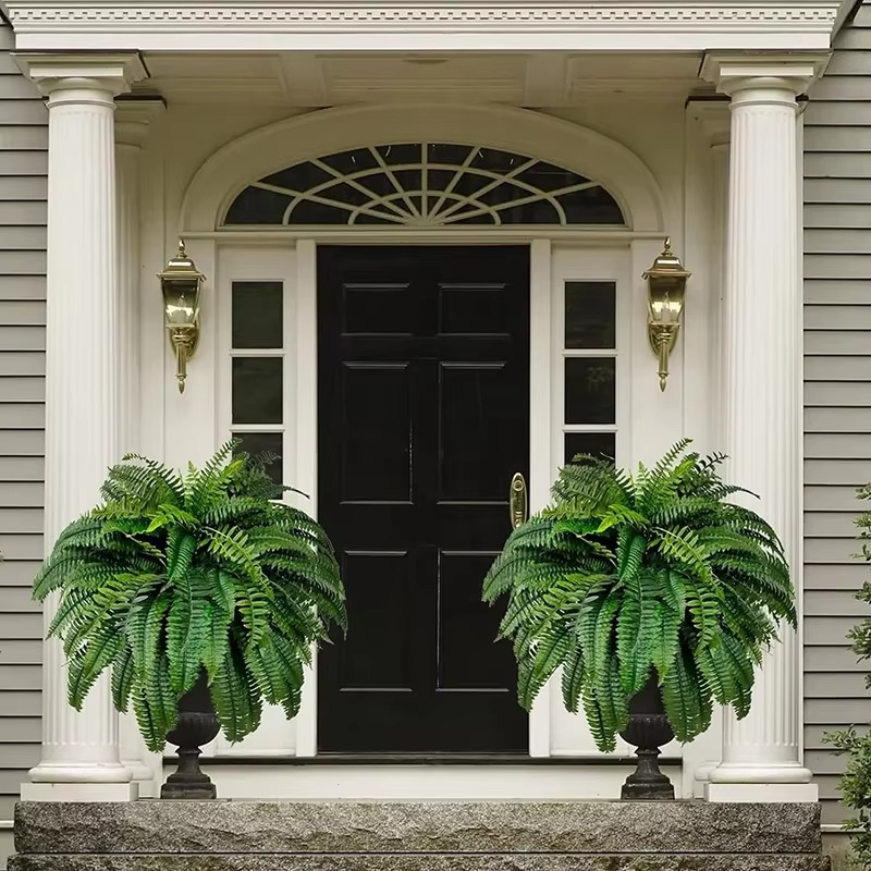 UV-Resistant Lifelike Boston Fern for Outdoor and Indoor Decor