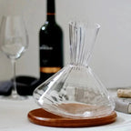 Crystal Glass Rotating Wine Decanter 1L