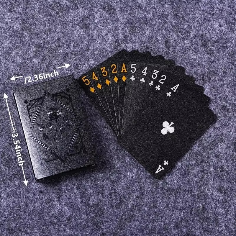 Luxury Black & Gold Waterproof Poker Playing Cards
