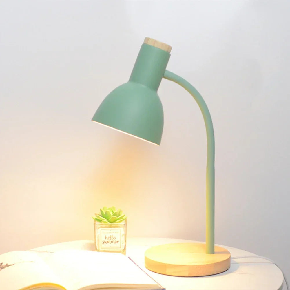 Autumn and Winter Lighting | Nordic Creative Wood Art Iron LED Desk Lamp - Moxie