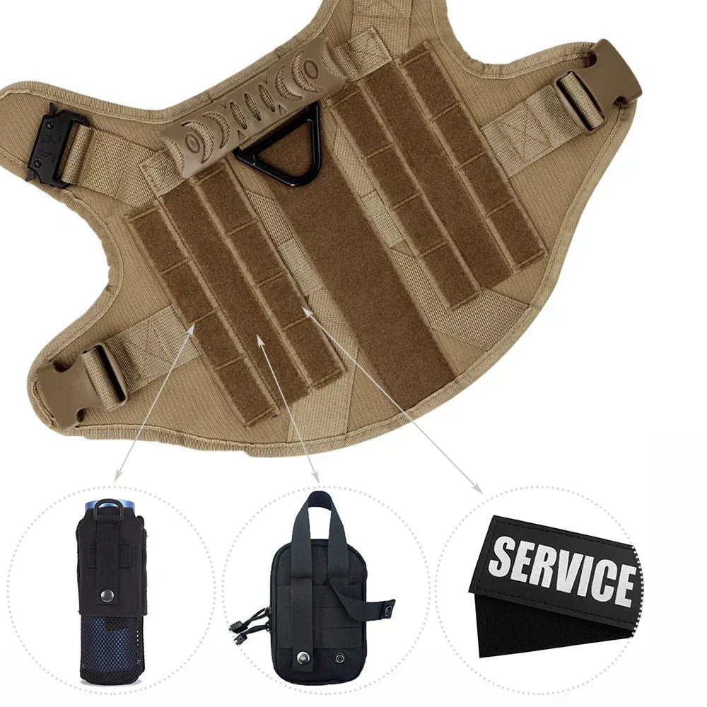 Guardpaw Tactical Dog Harness with Handle - Durable, Adjustable, Leash Set