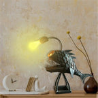 Table lamp - RusticFish - Adjustable lighting - Handmade artistic charm
