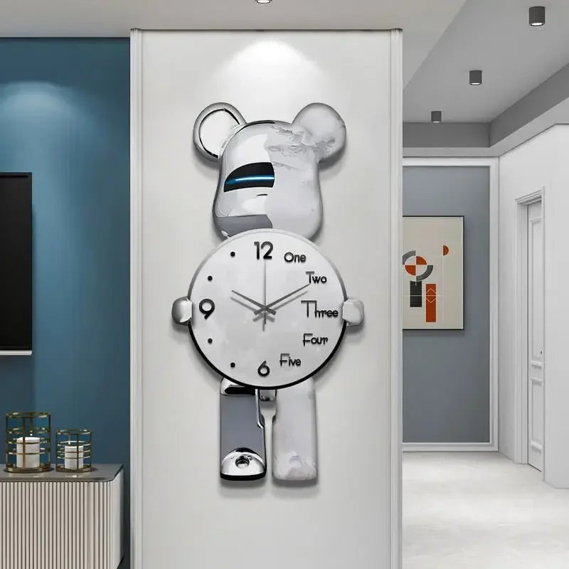 Glowing Star Bear LED Wall Clock