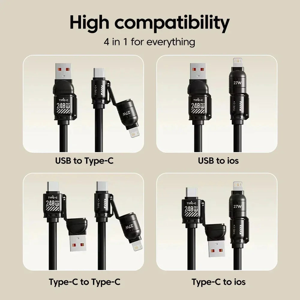 4in1 Extendable Universal Fast Charging Data Cable