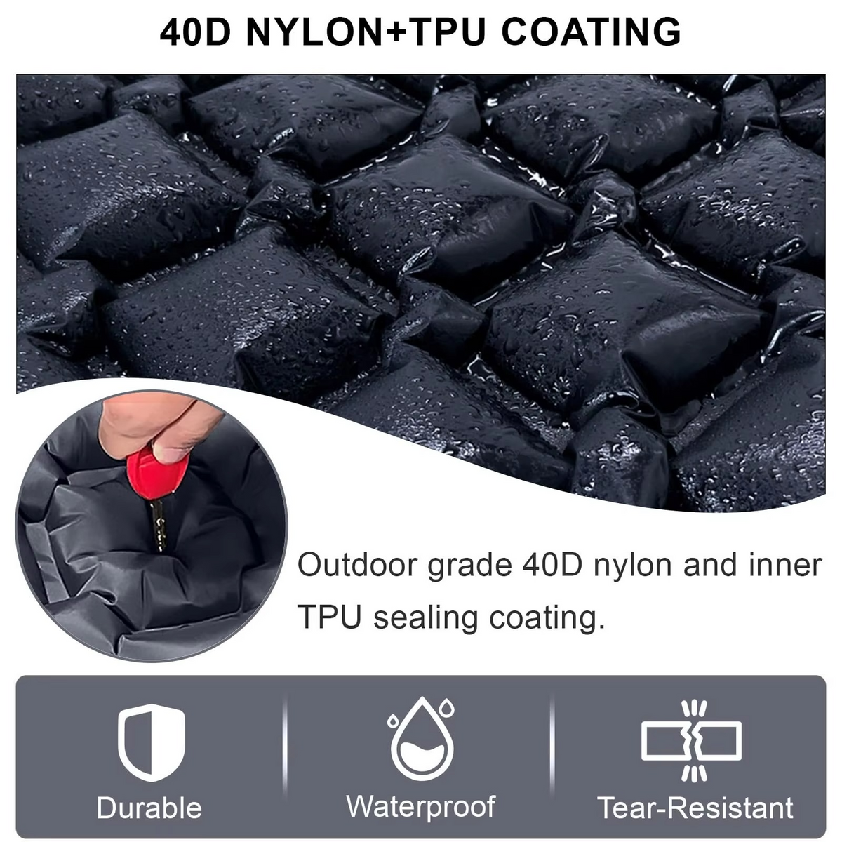Ultra-Comfort Inflatable Camping Mattress with Integrated Pillow and Pump