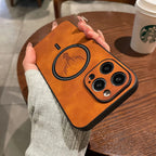 Deer Leather iPhone Case MagSafe Wireless Charging