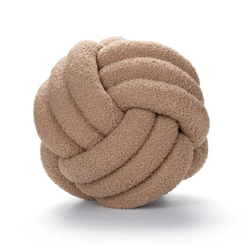 Boucle Rope Knot Ball Cushion