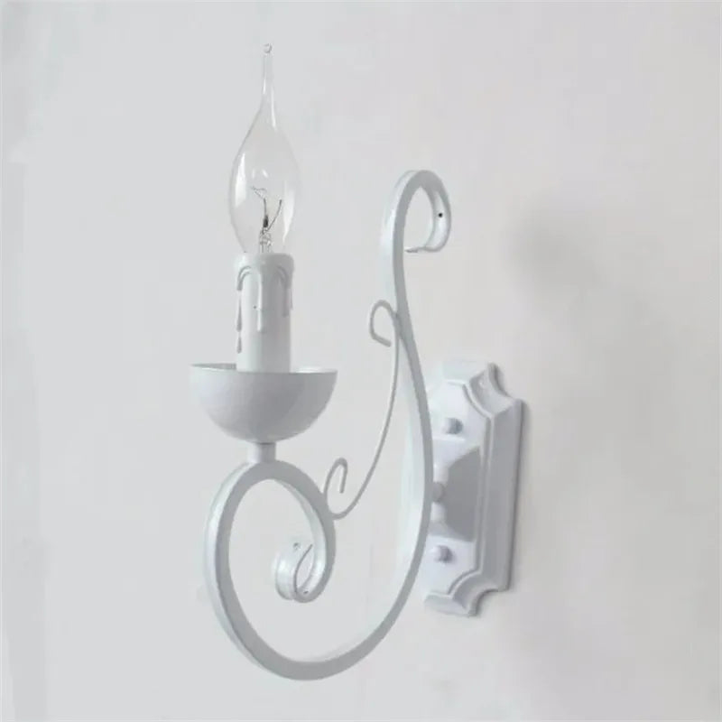 LuminousEra - White Wall Lamp with E14 Candle Light