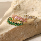Dainty Oval Cut Diamond Adorned Ring