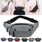 Unisex Waterproof Canvas Waist and Crossbody Bag for Outdoor Sports