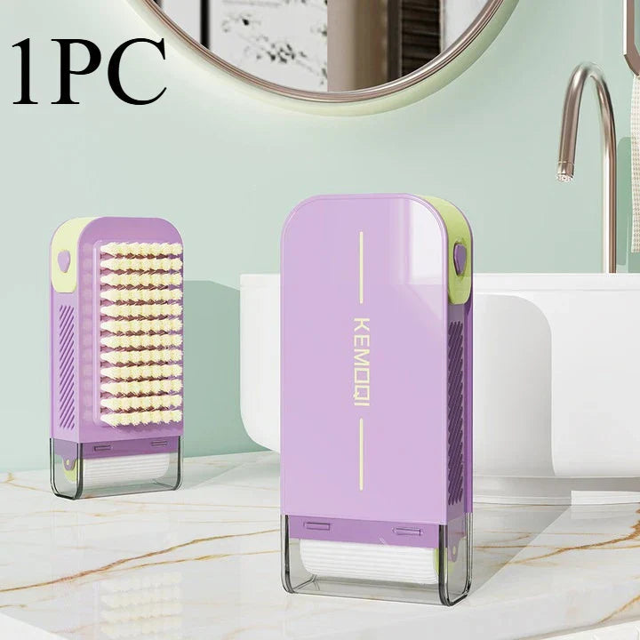 Dual-Action Cleaning Brush Roller Soap Holder