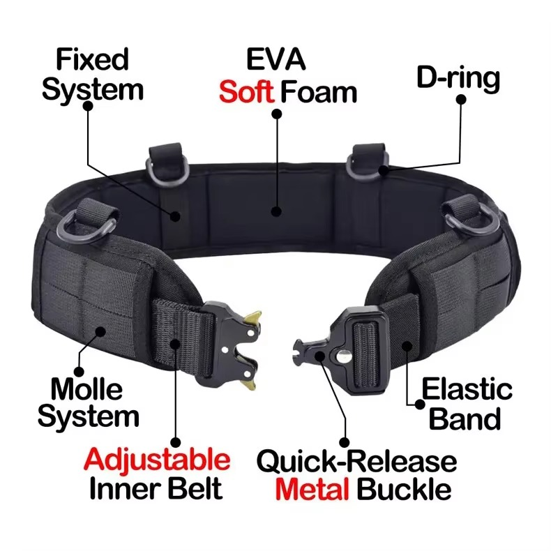 Tactical Quick Release Nylon Belt with Metal Buckle for Outdoor Sports