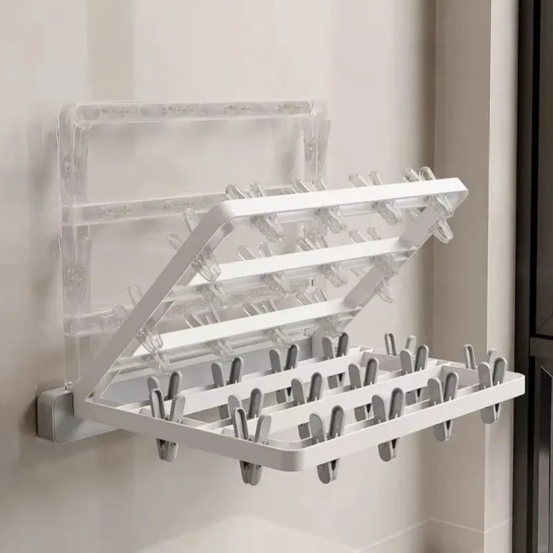 Wall-Mounted Folding Dryer AeroFold | Space-Saving Clothes Dryer & Towel Holder | Windproof & Load-Bearing | Foldable