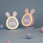 WakkerKonijn – Kids alarm clock with LED night light and playful rabbit design