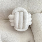 Nordic Bouclé Abstract Cushion – Minimalist Plush Pillow